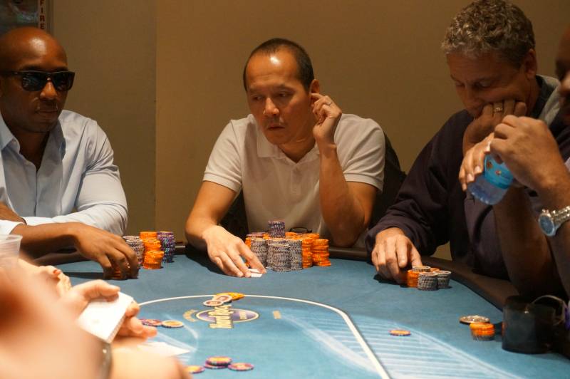 New chip leader Tom Nguyen (Tampa, FL)