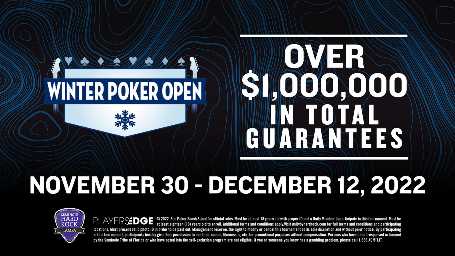 2022 Winter Poker Open Schedule | Seminole Hard Rock Tampa Poker
